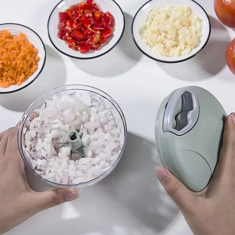 500/900ML Garlic Chopper Manual Garlic Press Food Vegetables Cutter