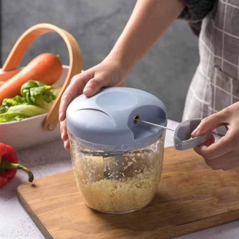 500/900ML Garlic Chopper Manual Garlic Press Food Vegetables Cutter