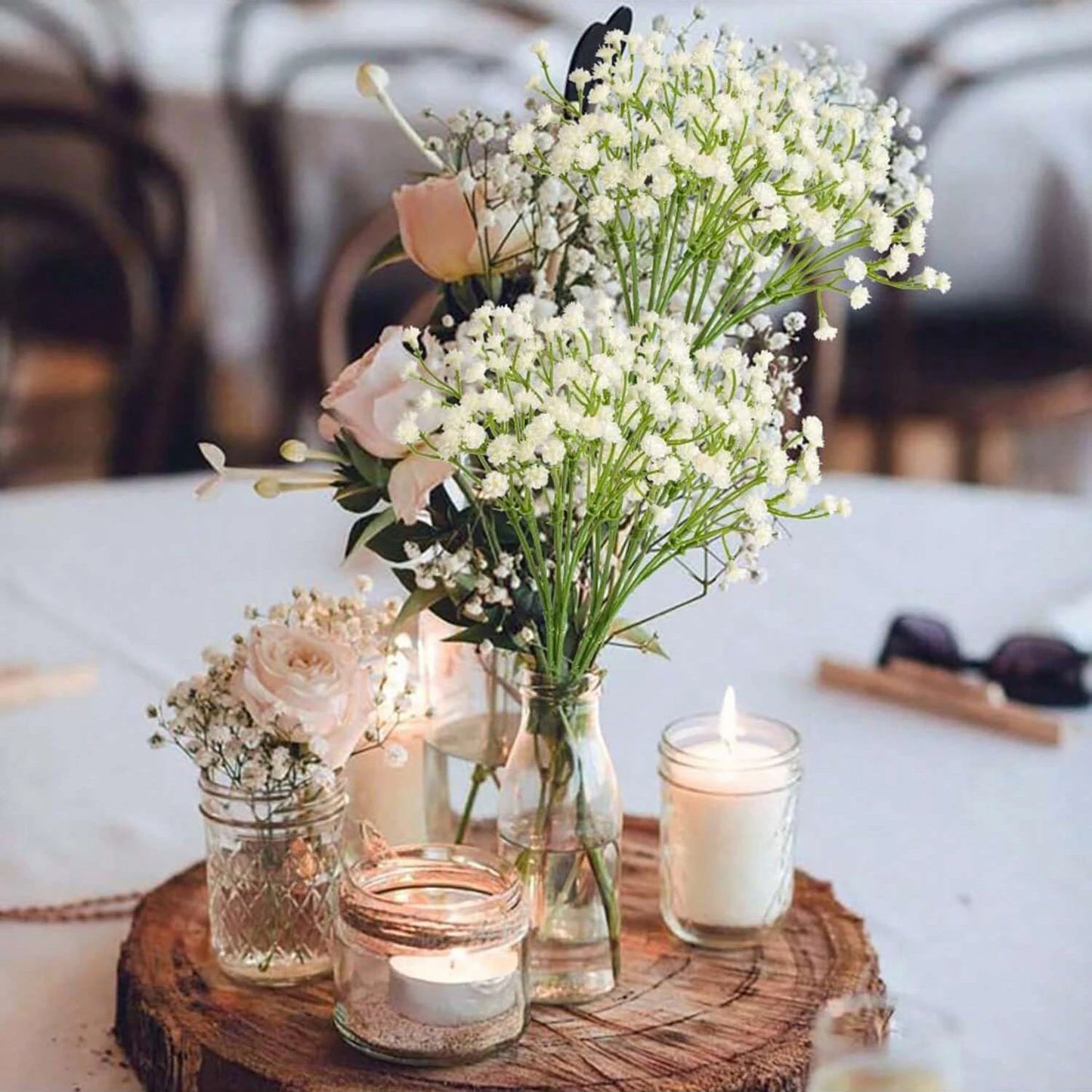 5/12PCS Artificial Plastic babysbreath Flowers