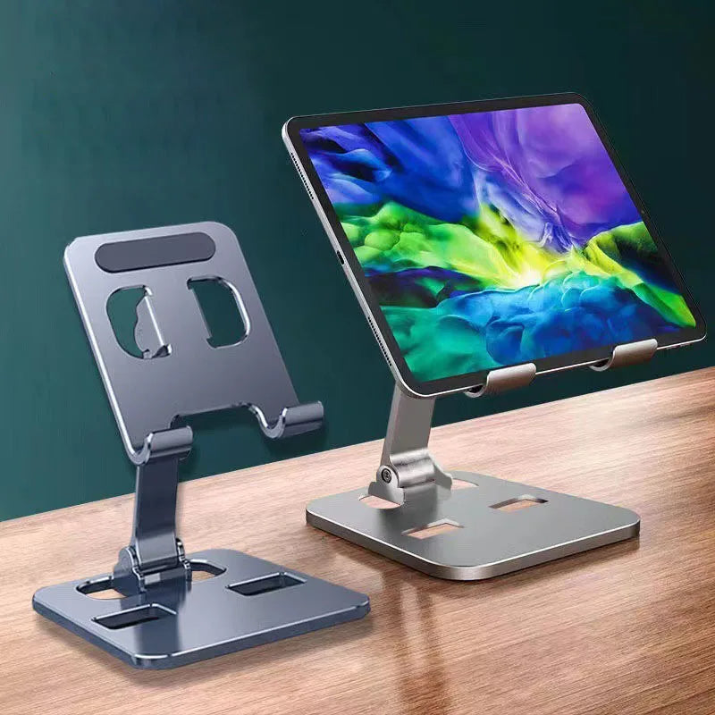 Universal All Aluminum Alloy Foldable Desk Phone Holder Mount Stand