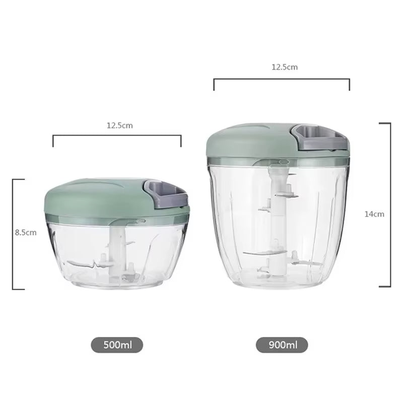 500/900ML Garlic Chopper Manual Garlic Press Food Vegetables Cutter