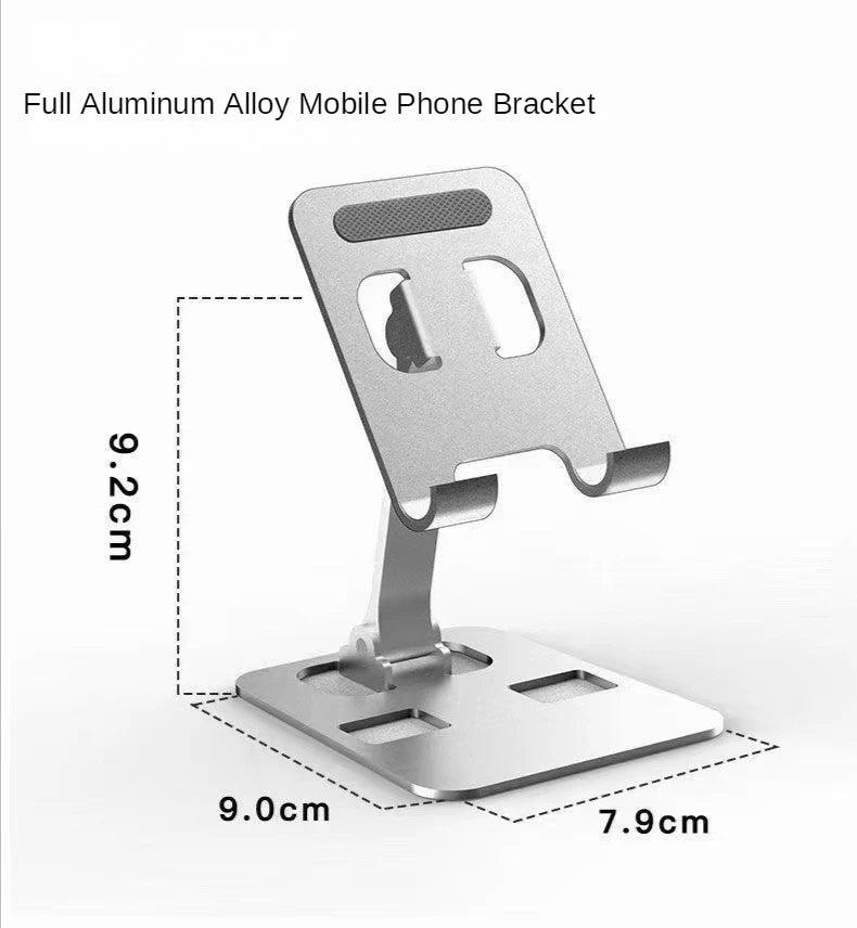Universal All Aluminum Alloy Foldable Desk Phone Holder Mount Stand