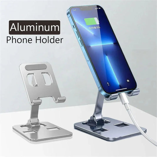 Universal All Aluminum Alloy Foldable Desk Phone Holder Mount Stand