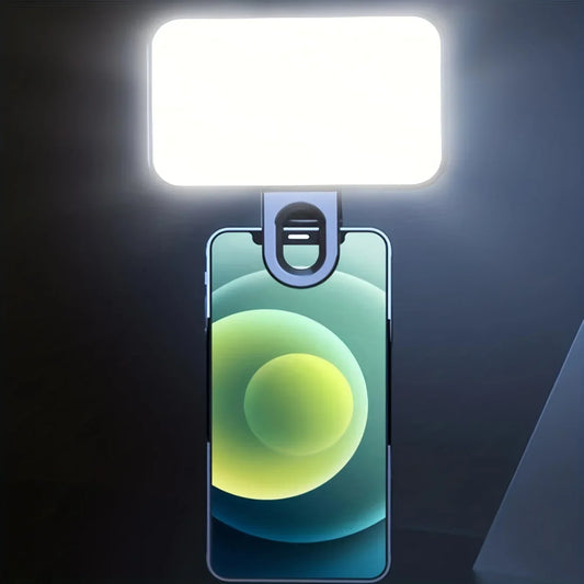 Mini Rechargeable Selfie Fill Light - 3 Color Modes,